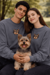 Yorkshire Terrier (Yorkie) Köpek Desenli Sevgili Sweatshirt – Unisex Çift Kombini