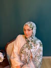 SOFT PAMUK ŞAL YEŞİL-KREM
