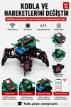 Arduino Örümcek Robot Kiti WiFi Kontrollü 8 Servo Motorlu Programlanabilir STEM Robotik Kodlama Seti