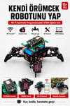 Arduino Örümcek Robot Kiti WiFi Kontrollü 8 Servo Motorlu Programlanabilir STEM Robotik Kodlama Seti