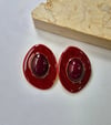 TAŞLI OVAL KÜPE 