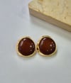GOLD ÇERÇEVELİ YUVARLAK KÜPE