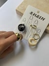 SİYAH AKRİLİK SET YÜZÜK