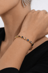 RENKLİ TAŞLI  GOLD BİLEKLİK