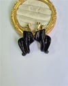 GOLD DETAYLI SİYAH KÜPE