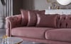 Dolce Gold Sabit Üçlü Koltuk - Pudra