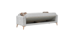 Luis Üçlü Koltuk - Taş Gri - Meşe Renk Ayak