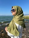Bambu Kraş Yağ Yeşili ŞalBambu Şalrosen design