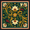 Desenli FularFularrosen design