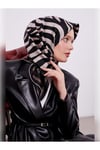 LEVİDOR ZEBRA DESENLİ TWİLL İPEK EŞARP