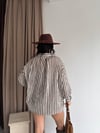 Çizgili Oversize Gömlek