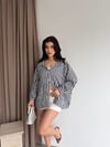 Çizgili Oversize Gömlek