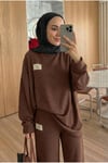 Fitilli Armalı Detaylı Oversize Kaşkorse Basic Alt Üst Takım