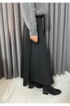 Kadın Beyaz Scuba Puf Kumaş Kloş Tesettür Ve Günlük Etek Boy:94-95cm (KEMERİ LASTİKLİDİR)