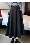 Kadın Beyaz Scuba Puf Kumaş Kloş Tesettür Ve Günlük Etek Boy:94-95cm (KEMERİ LASTİKLİDİR)