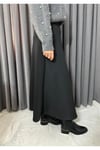 Kadın Beyaz Scuba Puf Kumaş Kloş Tesettür Ve Günlük Etek Boy:94-95cm (KEMERİ LASTİKLİDİR)