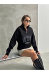 Kadın Fermuar Detaylı Sweat