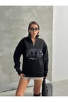 Kadın Fermuar Detaylı Sweat