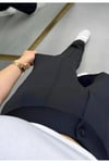 Kadın Krep Kumaş Likralı Önü Çimalı İspanyol Paça Palazzo Pantalon