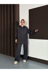 KADIN MODAL KUMAŞ PREMİUM KALİTE ÇIT ÇIT DETAY CEPLİ TAKIM