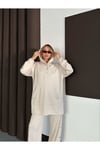 KADIN MODAL KUMAŞ PREMİUM KALİTE ÇIT ÇIT DETAY CEPLİ TAKIM