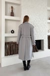Kadın Premium Kışlık Belden Kuşaklı Kaşe Kaban