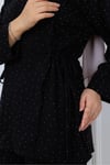 Kadın Siyah Modal Kumaş Taşlı İkili Takım | Tesettür Takım |