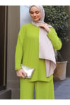 Pliseli Sandy Tunik Pantolon Takım