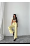 YÜKSEK BEL FİTİLLİ BELİ LASTİKLİ YAZLIK KADIN PANTOLON