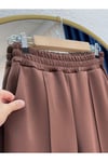 Zayna Bol Paça Çımalı Skuba Dalgıç Pantolon-MT3555 Kahve