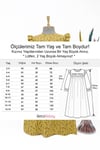 Amine Model Sarı Çiçek Desenli Kız Çocuk Elbise Ölçü Tablosu