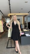boyundan baglamalı mını elbıse