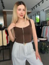 fermuarlı askılı crop