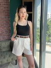 kemerli rahat kesim şort