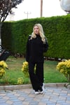 Siyah Dik Yaka Triko Takım