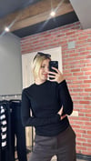 Siyah Uzun Kollu Basic Bluz