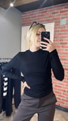 Siyah Uzun Kollu Basic Bluz