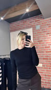 Siyah Uzun Kollu Basic Bluz