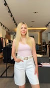 Yüksek bel bermuda şort