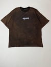 CHOES Oversize Asid Wash Tshirt - Koyu Kahve