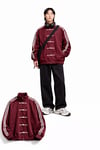 Çin Düğmeli Oversize Unisex Ceket ( Siyah )