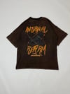INTERNAL REFORM Oversize Asid Wash Tshirt - Koyu Kahve