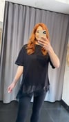 Altı Dantel Asimetrik Tshirt