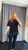 Altı Dantel Asimetrik Tshirt