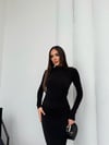 KADIN BÜZGÜ DETAYLI SANDY ELBİSE