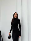 KADIN BÜZGÜ DETAYLI SANDY ELBİSE