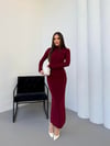 KADIN BÜZGÜ DETAYLI SANDY ELBİSE