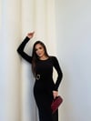 KADIN TOKA DETAYLI SANDY ELBİSE