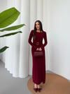 KADIN TOKA DETAYLI SANDY ELBİSE