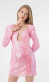 Pixie Cut Out Mini Payet Zincir Detaylı Elbise